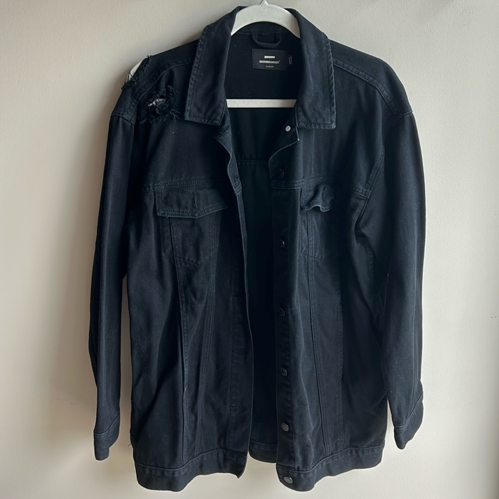 Denim Jacket (Oversized, Distressed)